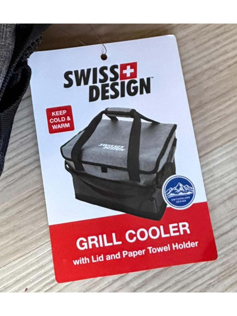 Grill Cooler w/ Paper Towel Holder Collapsible Picnic Caddy Hot or Cold Soft Bag
